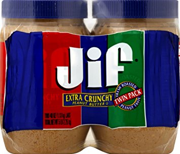 Jif Extra Crunchy Peanut Butter Twin Pack, 80 Ounce