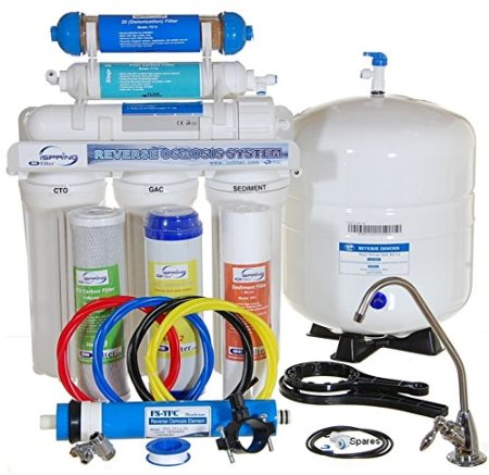 iSpring 75GPD 6-Stage Reverse Osmosis RO DI (De-ionization) Water Filter #RCC7D