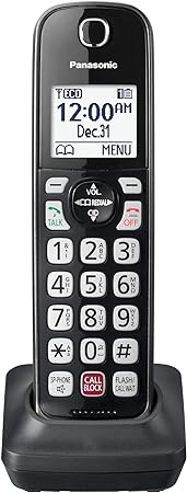 Panasonic Additional Cordless Phone Handset for use with KX-TGD81x and KX-TGD83x Series Cordless Phone Systems - KX-TGDA83M (Metallic Black)