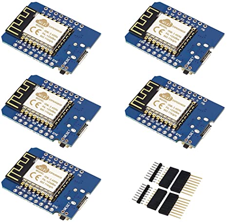 KeeYees 5PCS Mini Development Board for ESP8266 4M Bytes WLAN WiFi Compatible with for Arduino