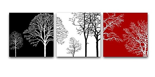 3 Panels Colorful Tree Modern Canvas Prints Wall Art Stretched and Framed Contemporary Artwork Paintings Giclee Artwork for Living Room and Bedroom