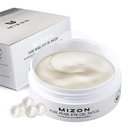 Mizon Luxury Collagen Eye Mask with Pure Pearl and Diamond Extract, Under Eye Gel Patches for Dark Circles Eye Treatment, Under Eye Bags Treatment, Wrinkle Care and Tone Correction, Eye Mask (60ea)