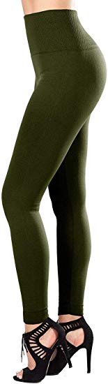 Sejora Fleece Lined Leggings High Waist Compression Slimming Warm - Many Colors