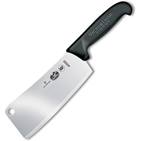 Victorinox Cleaver, Restaurant with Black Fibrox Pro Handle, 7" x 2.50"/1 lb