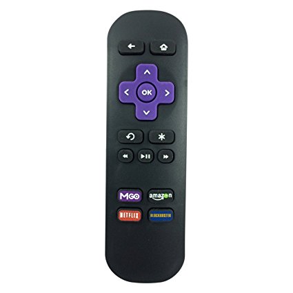New Vinabty Replaced Remote Fit for Roku Streaming 4210x 1 ( Lt, Hd ) for Roku 2 ( Xd, Xs ) and for Roku 3 with Instant Replay and Shortcut Channel Buttons