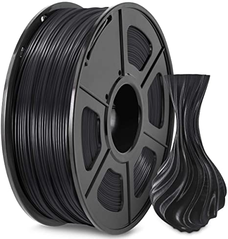 JAYO 3D Printer Filament PETG 1.75, Black PETG Filament 1.75mm, Fit FDM 3D Printer, 1KG Spool, Dimensional Accuracy  /- 0.02 mm, PETG Black