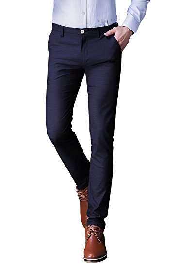 TALITARE Men's Slim Fit Stretch Fabric Casual Wear Suit Pant