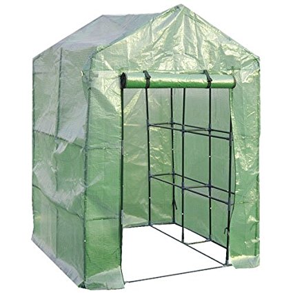 Giantex Portable Mini Walk In Outdoor 2 Tier 8 Shelves Greenhouse
