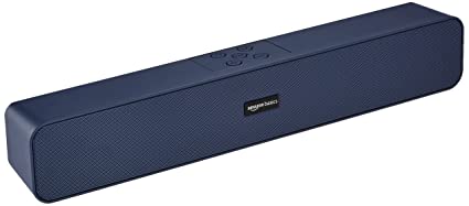 AmazonBasics Bluetooth Speaker 5.0 Soundbar with 16W RMS, 2000mAh Battery, Upto 19 Hrs Playtime Aux/USB Port (Blue)