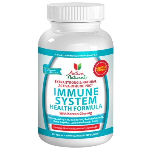 Activa Naturals Immune System Health Supplement with Ginseng and Astragalus Herbs - 60 Caps