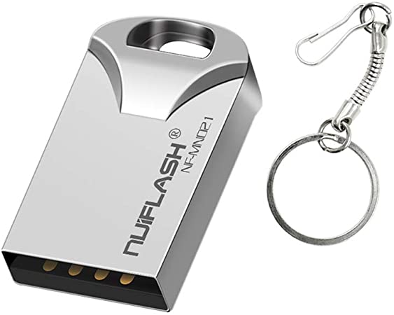 USB Flash Drive 128GB Memory Stick 2.0 Vehicle Jump Drive Mini Thumb Drive for USB C and Micro USB Android Phone by Adapter(128GB Silver)