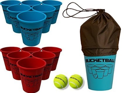 BucketBall Game Set (12 Buckets, 2 Game Balls, Tote Bag and Instructions)