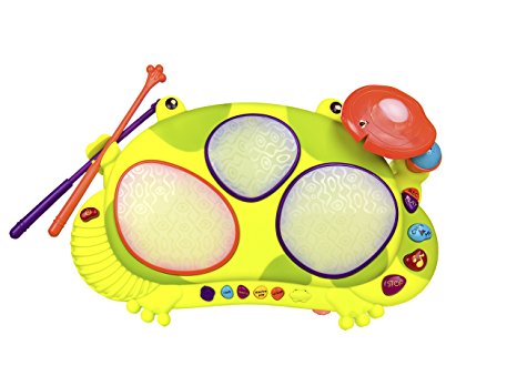 B. Toys Ribbit-Tat-Tat Light-Up Musical Drum – Ages 2 and Up