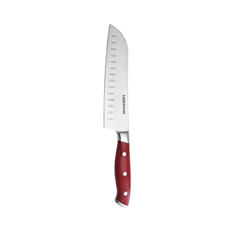 Farberware Pro Forged Santoku Knife, 7-Inch, Red