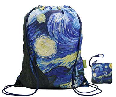 Gym Drawstring Backpack Bag for Women & Men, Cinch String Sackpack with Pockets