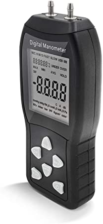 Perfect-Prime AR1890 Professional Digital Air Pressure Meter & Manometer to Measure Gauge & Differential Pressure ±13.79kPa / ±2 psi / ±55.4 H2O
