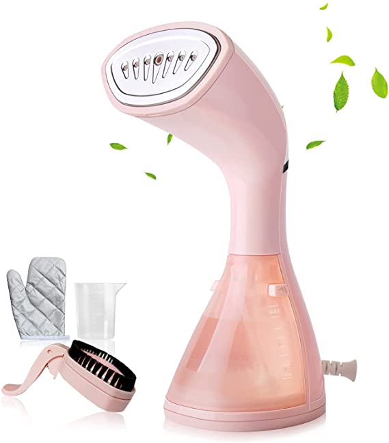 HHSUC Steamer for Clothes, Handheld Garment Steamer, 1200W Mini Travel Steamer, Portable Fabric Steam Iron Auto Shut Off & Leak Proof，LCD Display/15s Fast Heating/Wrinkle Remover [Luxury Edition]