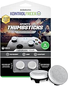 KontrolFreek Clutch for Xbox One and Xbox Series X Controller | Performance Thumbsticks | 2 Low-Rise Concave | Black & White