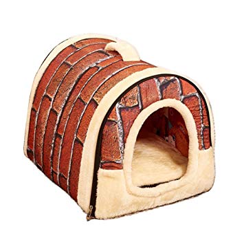 Guardians Cozy Dog Sleeping House Warm Bed Indoor/Outdoor Pet Shelter Brick Home Great Small Dogs, Cats, Puppies, Rabbits