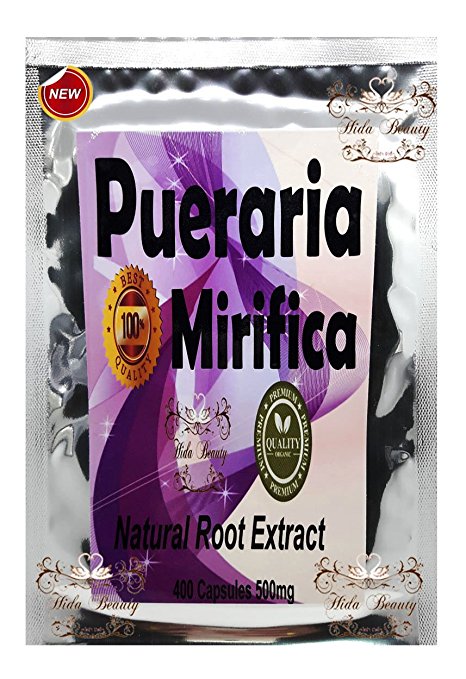Premium 400 Capsules 500mg Pueraria Mirifica Extract Root Powder Bust Enhancement Augmentation Grown in Thailand