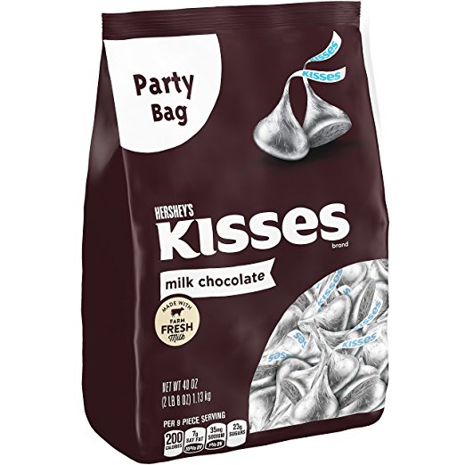 HERSHEY'S KISSES Chocolates (Silver Foils, 40-Ounce Bag)