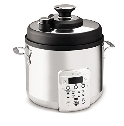 All-Clad CZ720051 Electric Pressure Cooker with Dishwasher safe Nonstick Ceramic Pot and 8 pre-set cooking modes, 6-Quart, Silver