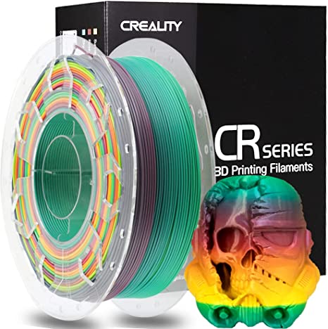 Creality Rainbow PLA Filament 1.75mm, Ender Upgrade CR Series 3D Printer PLA,1kg(2.2lbs)/Spool, Dimensional Accuracy ±0.03mm, Fit Most FDM 3D Printer(Rainbow Muticolor Gradient PLA)