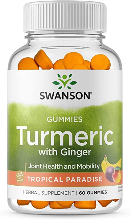 Swanson Turmeric Extract with Ginger Pectin Based Gummies - Tropical Paradise 60 Gummies