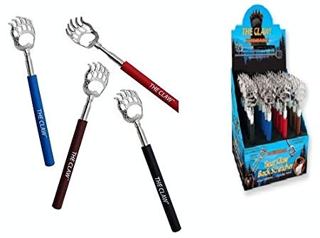 Bearclaw Extendable Back Scratcher 4 Pk Black ,Blue , Brown , Red