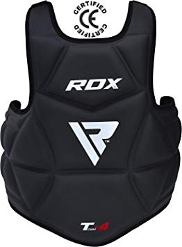RDX Chest Guard Boxing MMA Martial Arts Maya Hide Rib Shield Armour Taekwondo Body Protector Training (CE Certified Approved)
