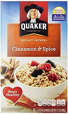 Quaker Instant Oatmeal Cinnamon Spice - 1.51 oz - 10 ct - 2 Pack