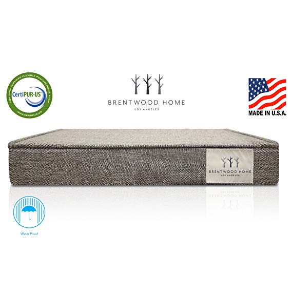 Brentwood Home 4-Inch Gel Memory Foam Orthopedic Pet Bed, 100% Made in USA, Waterproof, CertiPUR-US