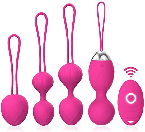 Kegel Balls for Tightening - Acvioo Set of 4 Ben Wa Balls for Women Kegel Exercise Weights Products- Doctor Recommended for Bladder Control & Pelvic Floor Advanced Exercises