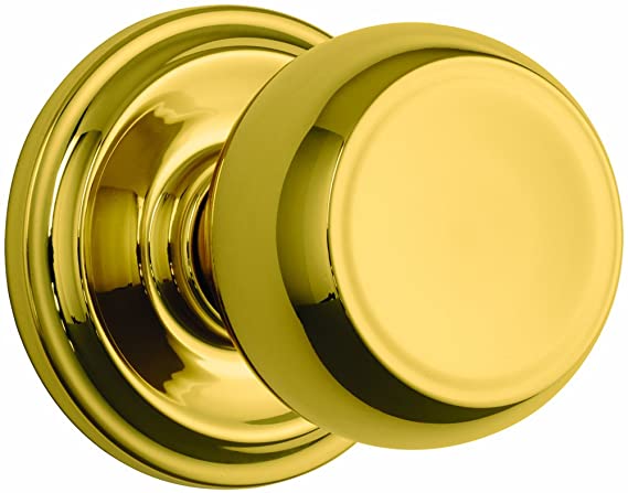 Brinks Push Pull Rotate Door Locks Stafford Passage Hall/Closet Knob, Polished Brass, 23041-105