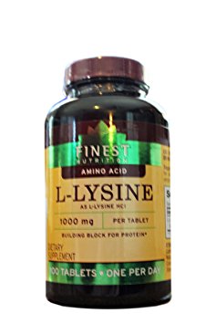 Finest Nutrition L-Lysine 1000mg, Tablet 100 ea