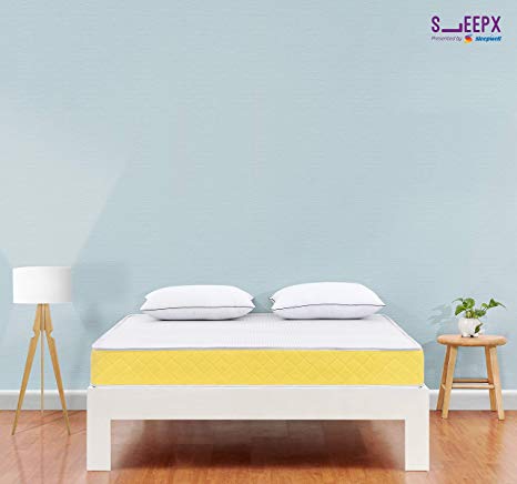 Sleepwell SleepX Urbain Memory Foam Mattress - (72x72x7 Inches) with Free Pillows