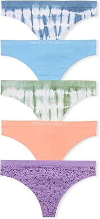 Victoria's Secret Women's Seamless Thong Underwear, Panties for Women, Multi Pack (XS-XXL)