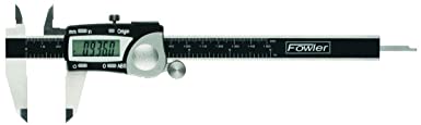 Fowler Full Warranty Stainless Steel Frame Absolute Economy Digital Caliper, 54-100-004-2, 0-4"/100 mm Measuring Range, 0.117" Jaw Thickness, 1.560" External Jaw Length, 0.635" Internal Jaw Length