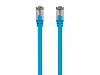 Monoprice Cat8 Ethernet Network Cable - 2GHz, 40Gbps, S/FTP, 26AWG, 7 Feet, Blue - Entegrade Series