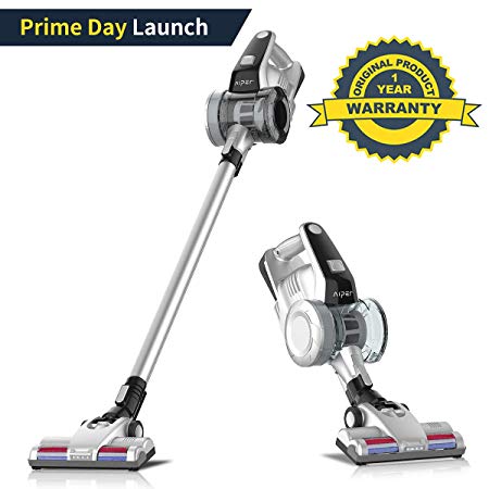 AIPER Cordless Vacuum, Stick Vacuum Cleaner, Powerful Cleaning Lightweight 2 in 1 Handheld Vacuum with Detachable Long-lasting Lithium Battery and LED Brush