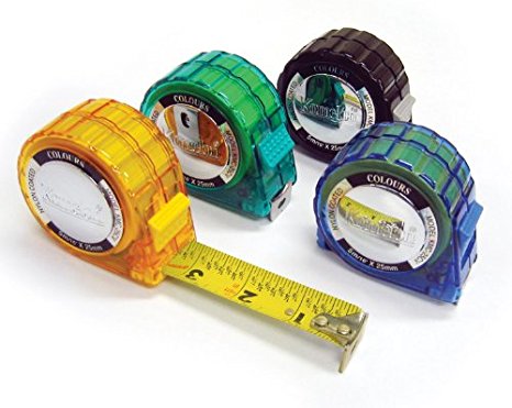Komelon 3516 Colours Tape Measure with Acrylic Coated Steel Blade 16-Feet by 1-Inch, Assorted Colors