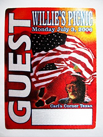 2006 7/3 Willie Nelson Satin Backstage Pass Willie's Picnic Guest