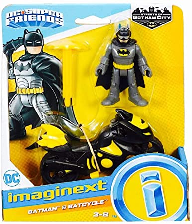 Imaginext DC Super Friends Batman & Batcycle Toy Figure Set