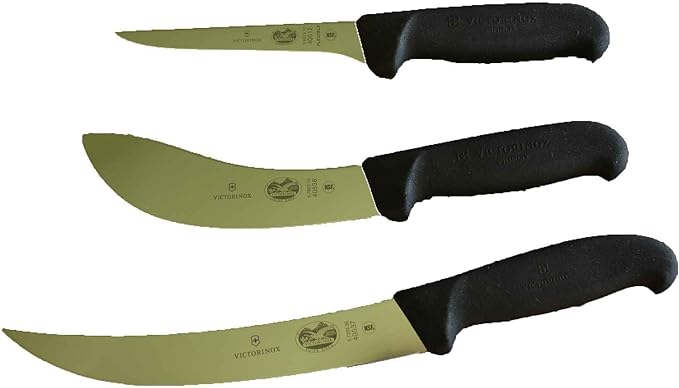 Victorinox Forschner 5 Inch Boning Knife, 8 Inch Breaking Knife AND the 6 Inch Skinning Knife