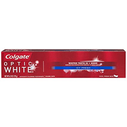 Colgate Optic White Toothpaste, Icy Fresh, 6.3 Ounce (Pack of 6)