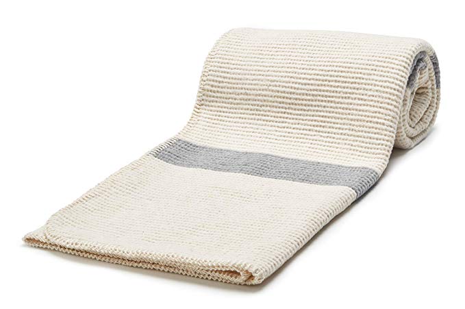 Arus Cotton Blend Soft Throw Blanket for Bed, Sofa, Couch Pearl Island