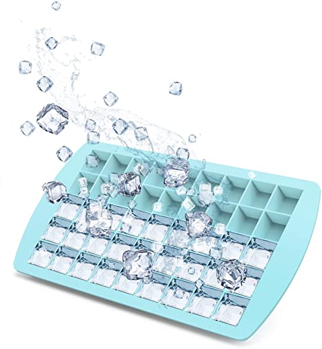 Ice Cube Tray, Silicone Ice Cube Mold for Portable Blender, Mini Ice cube maker for Chilled Coffee, Whiskey, Cocktail and any Beverage. Flexible Food Grade Dishwasher safe