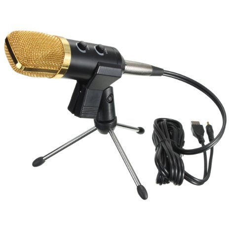 Recording Microphone, ELEGIANT Audio Studio High-fidelity Sound Quality Household Professional Microphone with Tripod Stand for PC/Laptop(Windows and MacOS)