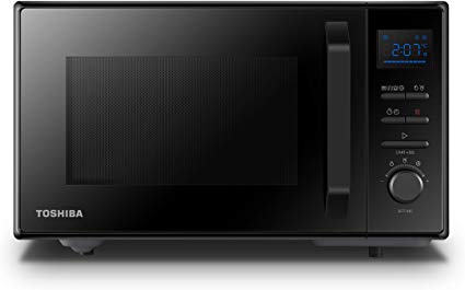 Toshiba Microwave Oven 25L MW2-Ac25T(Bk) 950W with Convection 2250W & Crispy Grill 1150W, Combination Microwave with Upgraded Easy Clean Enamel Cavity and Position Memory Turntable-Black