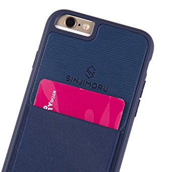 iPhone 6 / 6s Wallet Case, Sinjimoru iPhone 6 / 6s Protective Case with Card Holder / iPhone 6 / 6s Case with Card Wallet. Sinji Pouch Case for iPhone 6 / 6s, Navy.